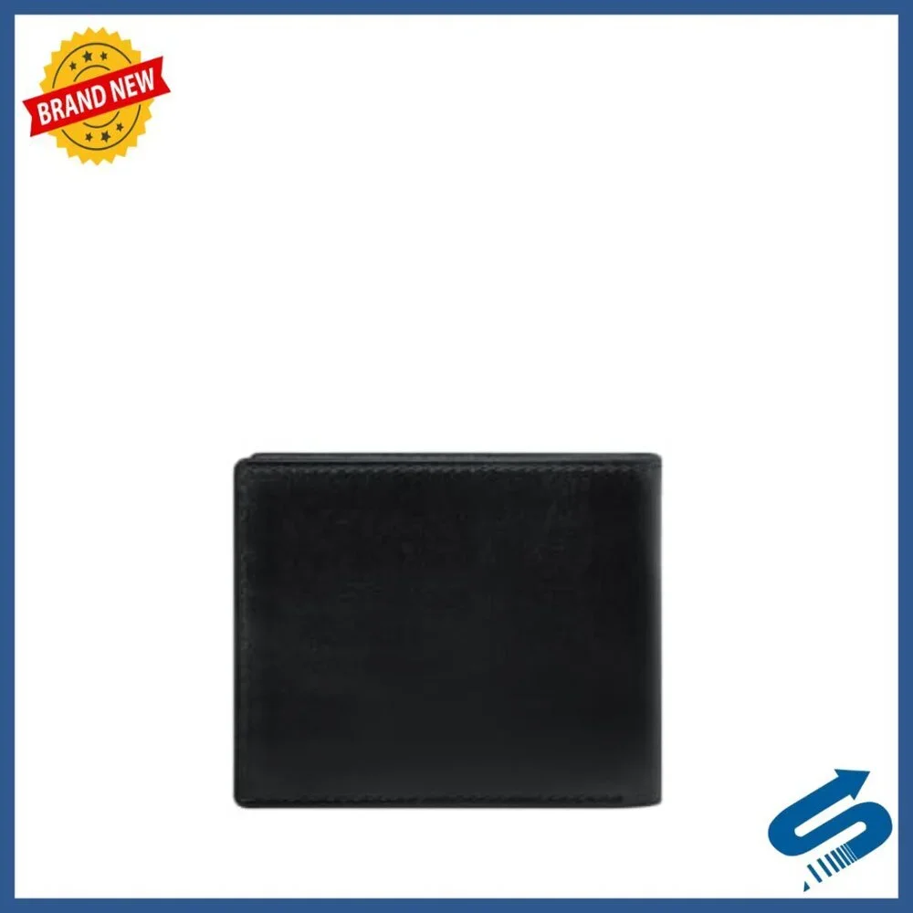 Slim RFID Blocking Leather Bifold Wallet with 6 Card Slots